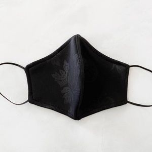 Handmade Black Paisley Face Mask